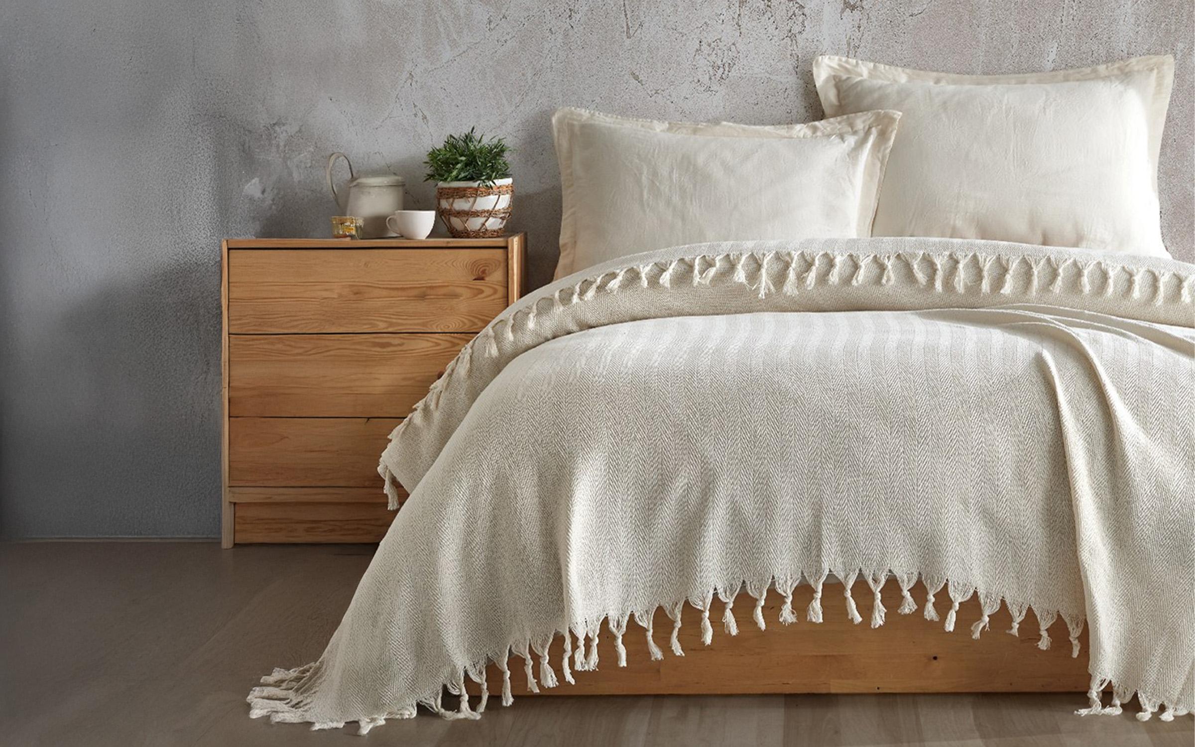 Bedspread 200/220 cm Berlino, ecru  1
